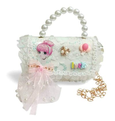 Παιδική Τσάντα Βόλτας με Κοριτσάκι και Φόρεμα White