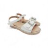 Zak Shoes Παιδικό Ανατομικό Πέδιλο Κορίτσι με Strass Αγκράφα White