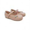 Zak Shoes Βρεφικές/Παιδικές Ανατομικές Μπαλαρίνες Strass Καρδιά Λουστρίνι Nude