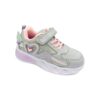Παιδικά Αθλητικά Sneakers Φωτάκια με Φτερό και Καρδιά Silver/Purple