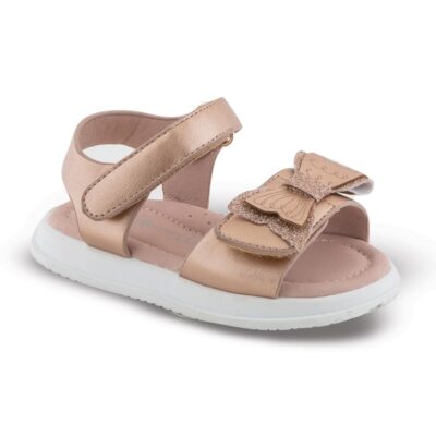 Zak Shoes Παιδικά Βρεφικά Ανατομικά Πέδιλα με Ουρά Γοργόνας και Strass Bronze