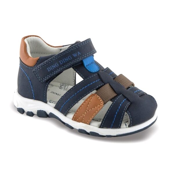 Zak Shoes Παιδικά Βρεφικά Ανατομικά Πέδιλα Αγόρι Μπλε/Ταμπά