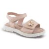 Zak Shoes Παιδικό Ανατομικό Πέδιλο Κορίτσι με Strass Πεταλούδα Nude