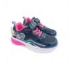 Παιδικά Αθλητικά Sneakers Φωτάκια με Φτερό και Καρδιά Blue/Fuxia