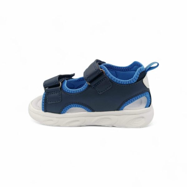 Zak Shoes Παιδικά Ανατομικά Πέδιλα Για Αγόρια Με Φωτάκια Navy Αράχνη