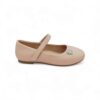 Zak Shoes Παιδικές Ανατομικές Μπαλαρίνες Strass Καρδιά Nude