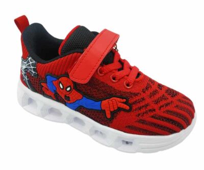 Παιδικό Αθλητικό Sneaker Spiderman με Φωτάκια για Αγόρι Red/Black