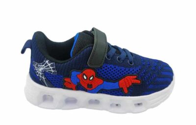 Παιδικό Αθλητικό Sneaker Spiderman με Φωτάκια για Αγόρι Blue