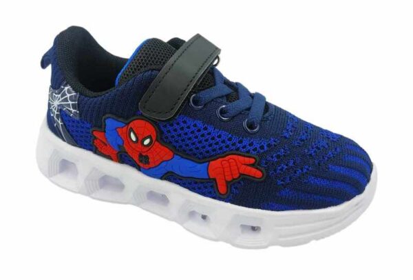 Παιδικό Αθλητικό Sneaker Spiderman με Φωτάκια για Αγόρι Blue