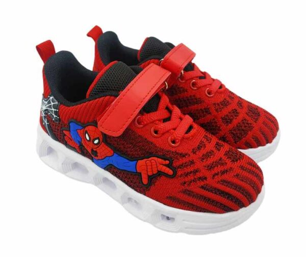 Παιδικό Αθλητικό Sneaker Spiderman με Φωτάκια για Αγόρι Red/Black