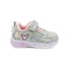 Παιδικά Αθλητικά Sneakers Φωτάκια με Φτερό και Καρδιά Silver/Purple