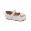 Zak Shoes Βρεφικές/Παιδικές Ανατομικές Μπαλαρίνες Strass Charms White