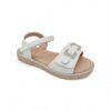 Zak Shoes Παιδικό Ανατομικό Πέδιλο Κορίτσι με Strass Αγκράφα White