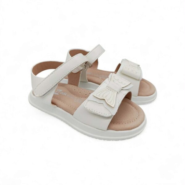 Zak Shoes Παιδικά Βρεφικά Ανατομικά Πέδιλα με Ουρά Γοργόνας και Strass White