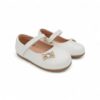 Zak Shoes Βρεφικές/Παιδικές Ανατομικές Μπαλαρίνες Strass Καρδιά Λουστρίνι Off White