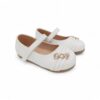 Zak Shoes Βρεφικές/Παιδικές Ανατομικές Μπαλαρίνες Strass Charms White