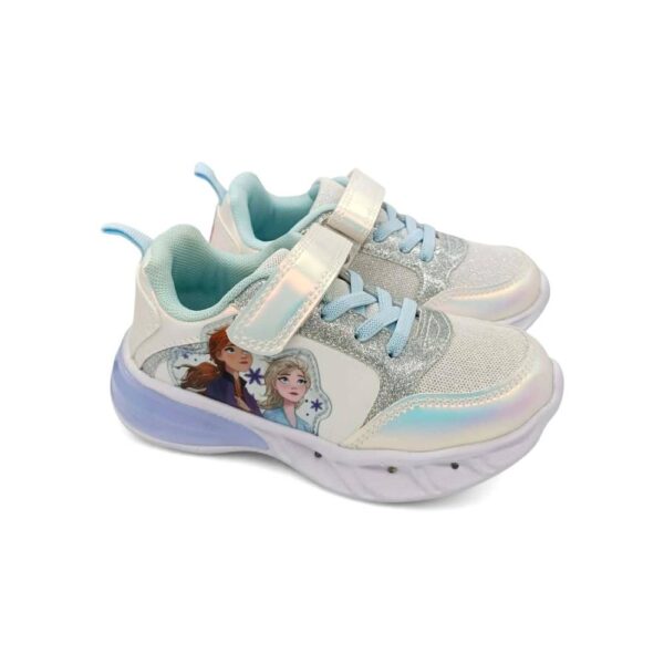 Παιδικό Αθλητικό Sneaker Frozen με Φωτάκια για Κορίτσι White