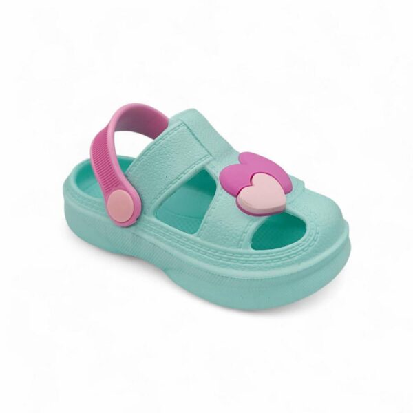 Jomix Shoes Παιδικές Παντόφλες Σαμπό Θαλάσσης Με Κράτημα Στη Φτέρνα Βεραμάν Καρδούλες (ΜΕΓΑΛΗ ΦΟΡΜΑ)