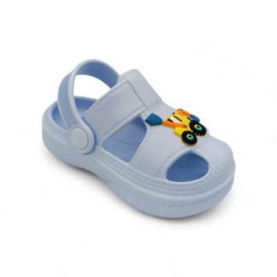 Jomix Shoes Παιδικές Παντόφλες Σαμπό Θαλάσσης Με Κράτημα Στη Φτέρνα Γαλάζιο Μπουλντόζα (ΜΕΓΑΛΗ ΦΟΡΜΑ)