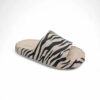 Sesamall Γυναικείες Καλοκαιρινές Παντόφλες Zebra Beige