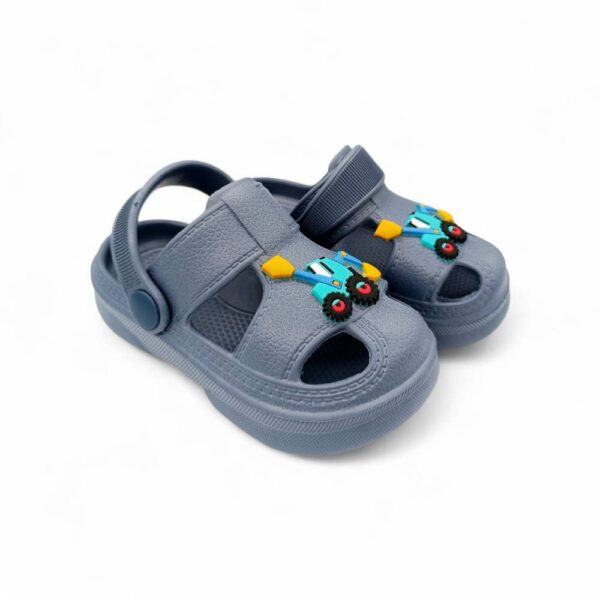 Jomix Shoes Παιδικές Παντόφλες Σαμπό Θαλάσσης Με Κράτημα Στη Φτέρνα Μπλε Μπουλντόζα (ΜΕΓΑΛΗ ΦΟΡΜΑ)
