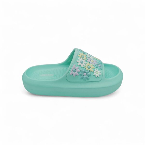 Jomix Shoes Παιδικές Σαγιονάρες Slide Κορίτσι Λουλούδια Mint (ΜΕΓΑΛΗ ΦΟΡΜΑ)