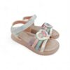 Zak Shoes Παιδικό Ανατομικό Πέδιλο Κορίτσι Καρδούλα με Φωτάκια White