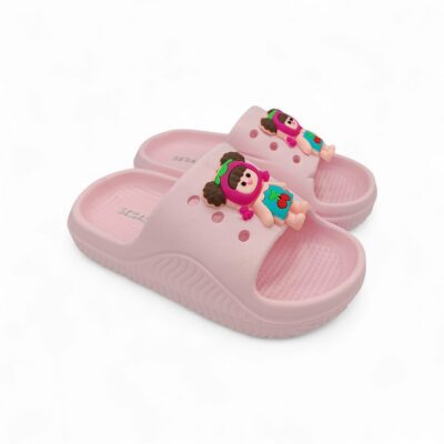 Sesamall Παιδικές Σαγιονάρες Slide Hello Κοριτσάκι Pink