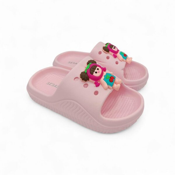 Sesamall Παιδικές Σαγιονάρες Slide Κοριτσάκι Pink