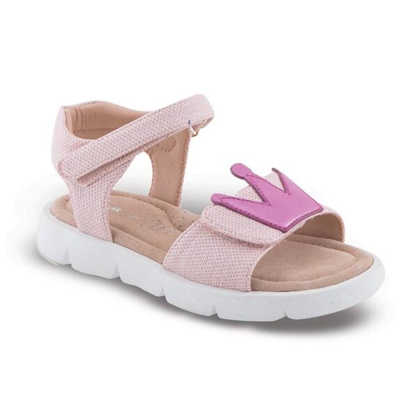 Zak Shoes Παιδικό Ανατομικό Πέδιλο Κορίτσι με Στέμμα Pink