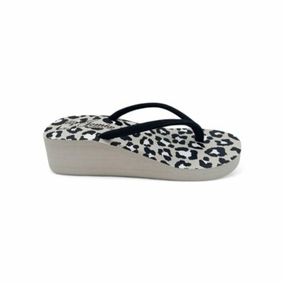 Jomix Γυναικείες Καλοκαιρινές Σαγιονάρες Με Τακούνι Grey Leopard