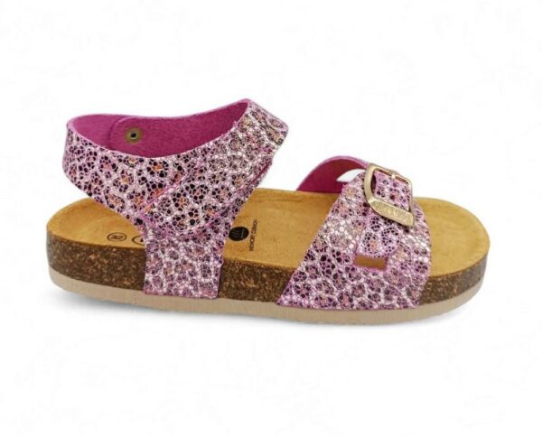 Plakton Παιδικά Ανατομικά Πέδιλα Για Κορίτσια Purple Leopar