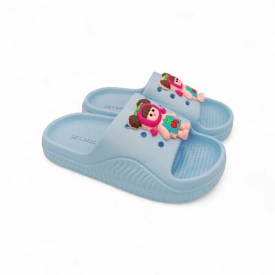 Sesamall Παιδικές Σαγιονάρες Slide Κοριτσάκι Γαλάζιο