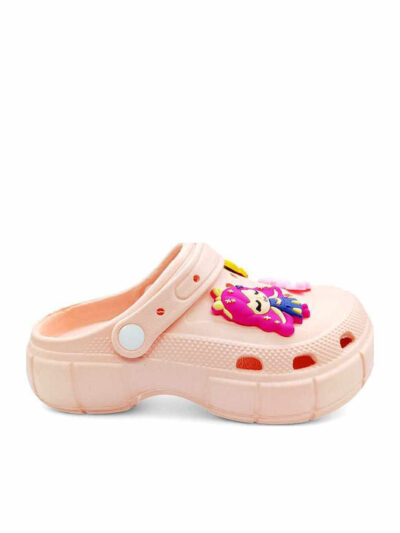 Sesamall Παιδικές Παντόφλες Σαμπό Θαλάσσης Κορίτσι Με Κράτημα Στη Φτέρνα Pink