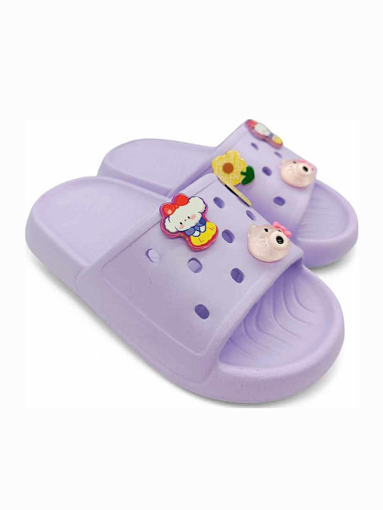 Sesamall Παιδικές Σαγιονάρες Slide Hello Kitty Purple