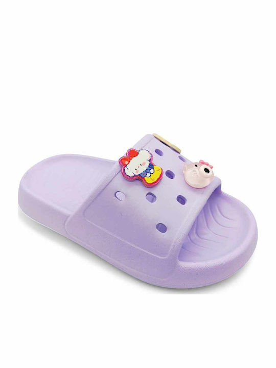 Sesamall Παιδικές Σαγιονάρες Slide Hello Kitty Purple