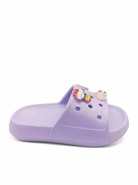 Sesamall Παιδικές Σαγιονάρες Slide Hello Kitty Purple