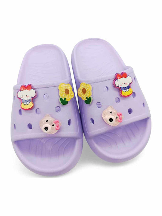 Sesamall Παιδικές Σαγιονάρες Slide Hello Kitty Purple