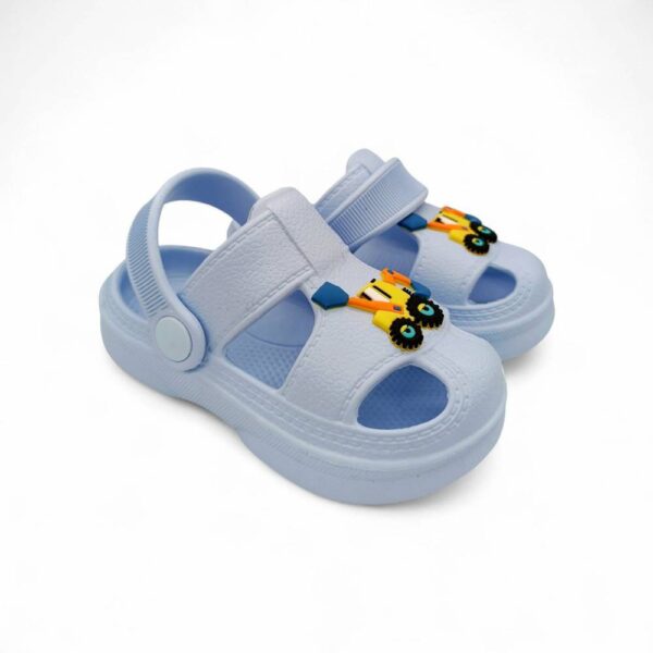 Jomix Shoes Παιδικές Παντόφλες Σαμπό Θαλάσσης Με Κράτημα Στη Φτέρνα Γαλάζιο Μπουλντόζα (ΜΕΓΑΛΗ ΦΟΡΜΑ)