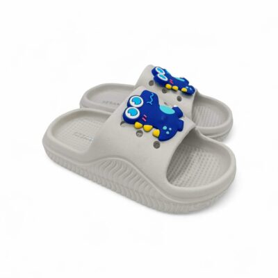 Sesamall Παιδικές Σαγιονάρες Slide Αγόρι Κροκοδειλάκι Γκρι