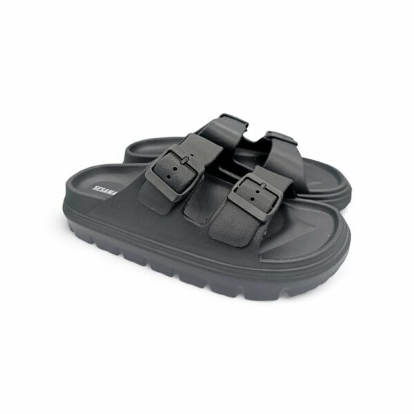 Sesamall Γυναικείες Καλοκαιρινές Παντόφλες Black