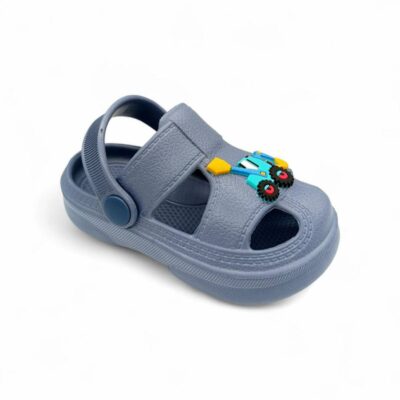 Jomix Shoes Παιδικές Παντόφλες Σαμπό Θαλάσσης Με Κράτημα Στη Φτέρνα Μπλε Μπουλντόζα (ΜΕΓΑΛΗ ΦΟΡΜΑ)