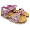 Plakton Παιδικά Ανατομικά Πέδιλα Για Κορίτσια Purple Leopar