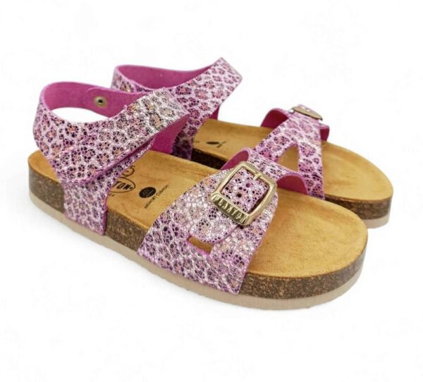 Plakton Παιδικά Ανατομικά Πέδιλα Για Κορίτσια Purple Leopar