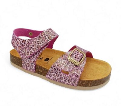 Plakton Παιδικά Ανατομικά Πέδιλα Για Κορίτσια Purple Leopar
