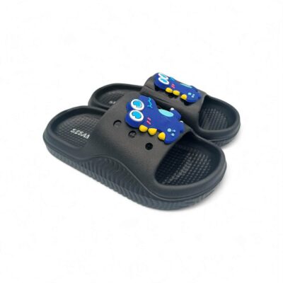 Sesamall Παιδικές Σαγιονάρες Slide Αγόρι Κροκοδειλάκι Black