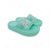 Jomix Shoes Παιδικές Σαγιονάρες Slide Κορίτσι Λουλούδια Mint (ΜΕΓΑΛΗ ΦΟΡΜΑ)