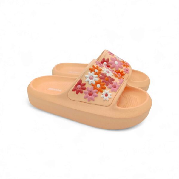 Jomix Shoes Παιδικές Σαγιονάρες Slide Κορίτσι Λουλούδια Σομόν (ΜΕΓΑΛΗ ΦΟΡΜΑ)